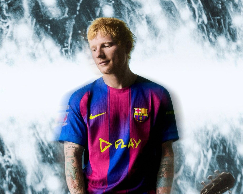 Ed Sheeran, protagonista de la camiseta del Barça para el&nbsp;clásico