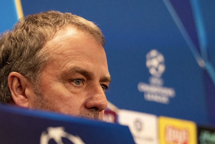 Hansi Flick en la rueda de prensa previa al partido ante el Copenhague I Foto: Fran Pérez