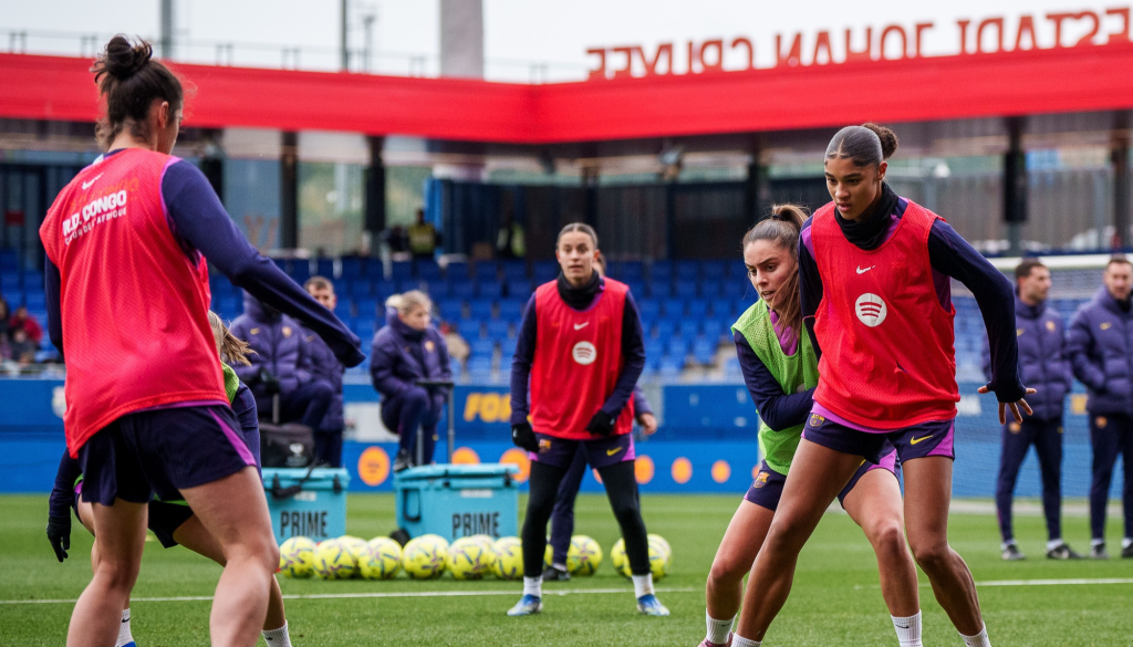 Ejercicios de activación y calentamiento I Foto: FC Barcelona