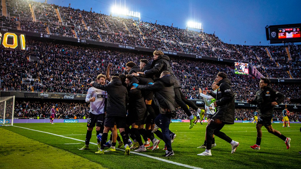 Celebración de la victoria I Foto: Valencia CF