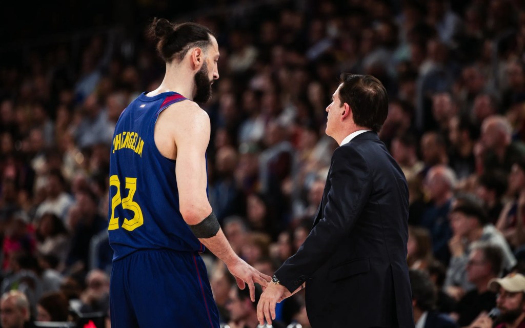 Shengelia con Pascual I Judit Cartiel - FC Barcelona